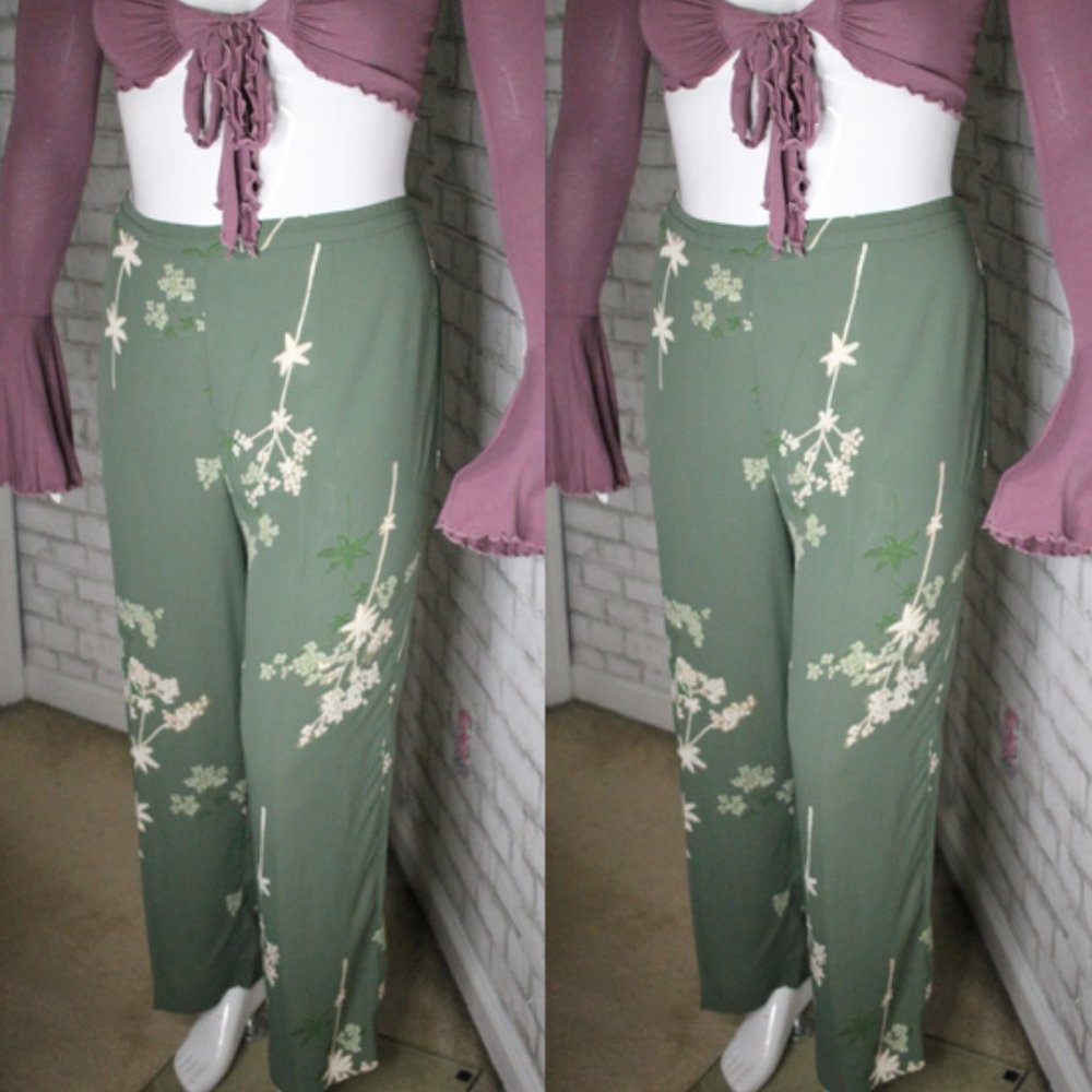 Olive Green Palazzo Pants Plus